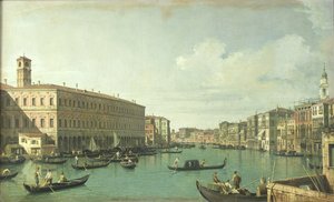 リアルト橋からの大運河 作： Giovanni Antonio Canal